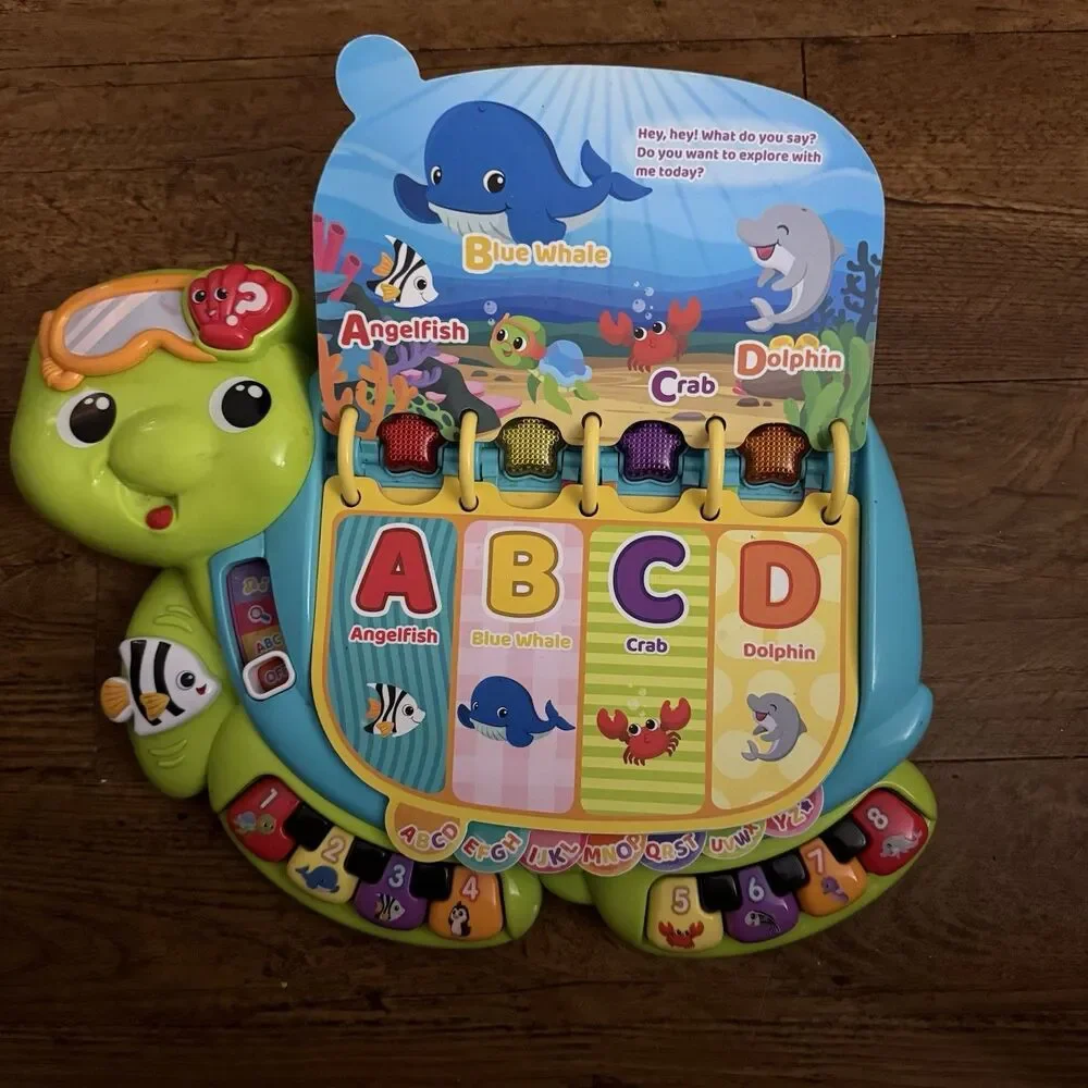VTech Touch and Teach Turtle Book Educational Baby Activity Alphabet Numbers